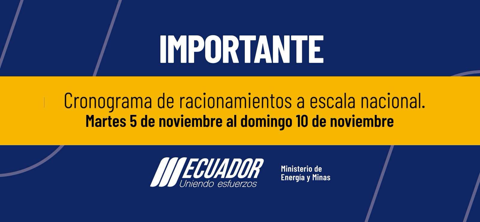 Programación 5 al 10 de noviembre